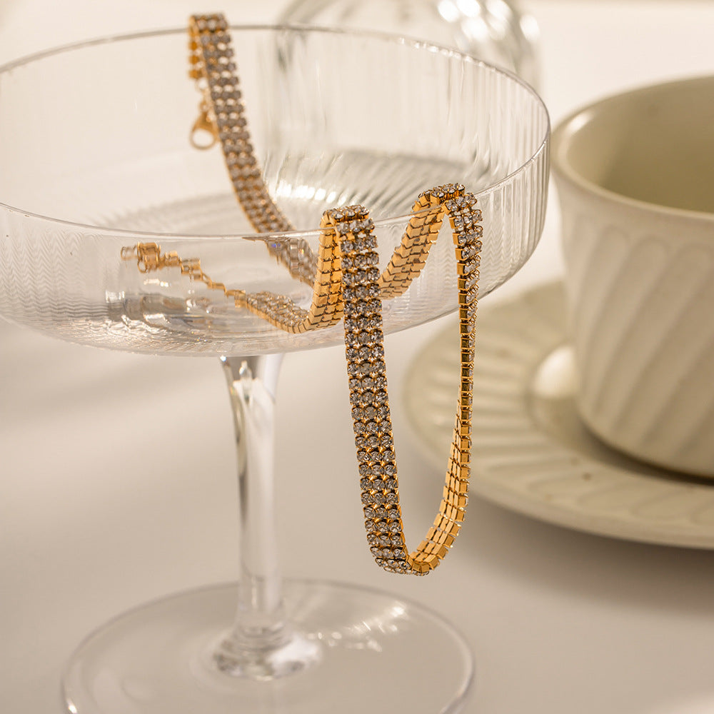 Diamond Necklace and Bracelet Set: Flawlessly crafted, high-quality designs for versatile fashion.