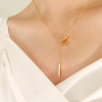 elegant gold pendant necklace